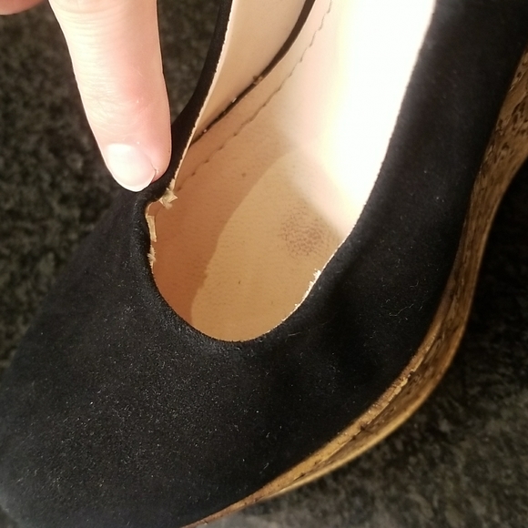 Referans - Suede Pumps with Cork Wedge Heels - Picture 8 of 8